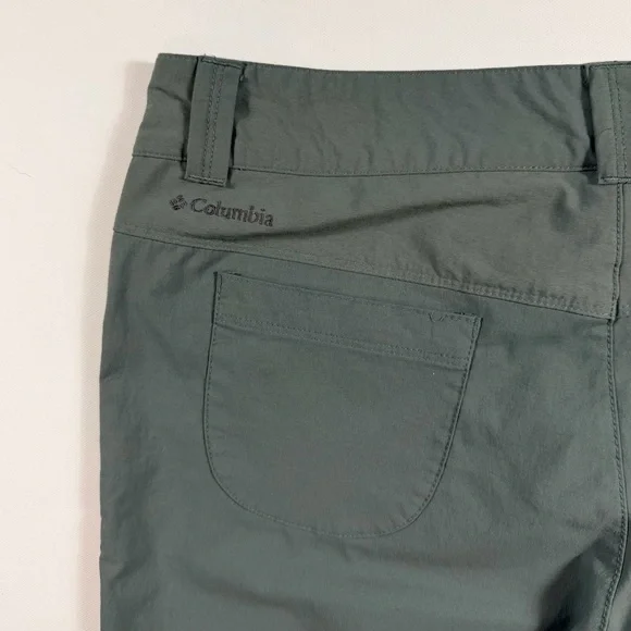 Columbia Omni-Shield Women’s Hiking Pants Size 14 Gray Green Outdoor Trail - Picture 7 of 12